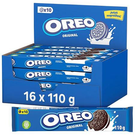 🍪 16 x 110g OREO Original Kakaokekse mit Vanillecreme ab 16,14€ (statt 24€)