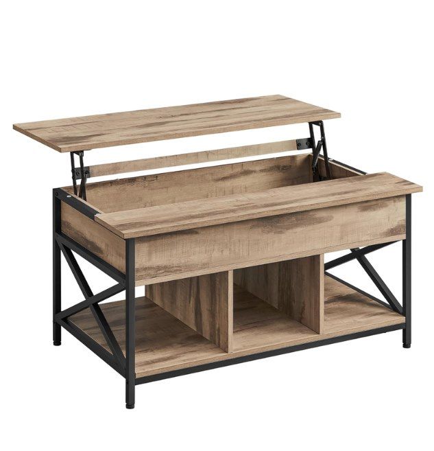 VASAGLE aufklappbarer Couchtisch mit Stauraum für 56,99€ (statt 75€)