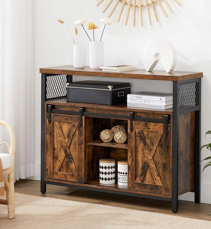 VASAGLE Sideboard / Küchenschrank mit 2 Schiebetüren für 69,99€ (statt 93€)