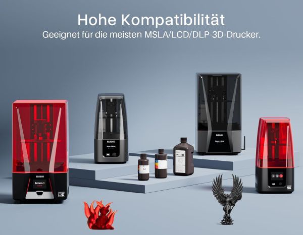 💧 Elegoo 3D Drucker Resin Grau für 13,99€ (statt 20€)