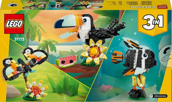 🦜 LEGO 31173 Creator Wilde Tiere: 3 in 1 Tropischer Tukan Set für 9,89€ (statt 14€)