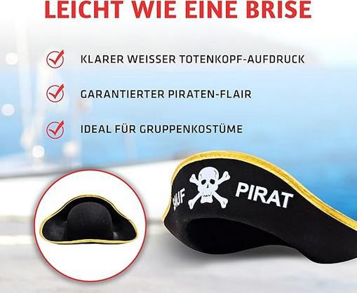 🎉 Perfekt für die Party! 🏴‍☠️ Spielferkel Sauf Pirat   Piratenhut für 12,99€