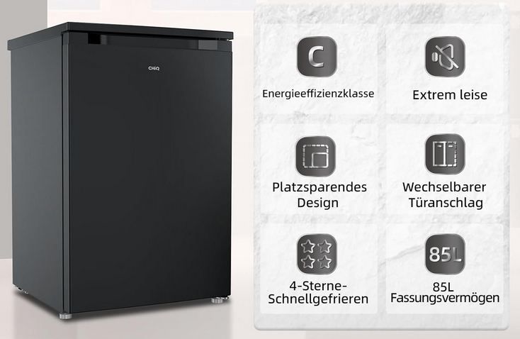 🧊 CHiQ CSD95BC Gefrierschrank, 4 Sterne, 85L für 229,49€ (statt 305€)