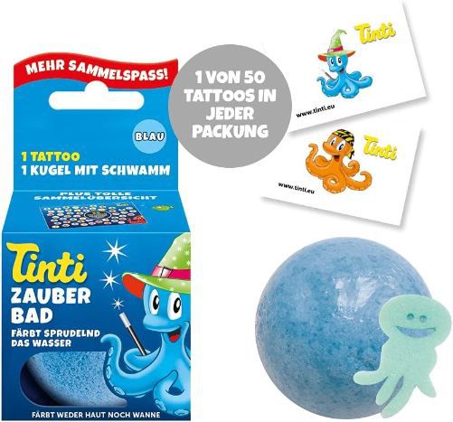 🛀 Tinti Zauberbad Blau Badekugel mit Überraschung ab 1,38€ (statt 2€)