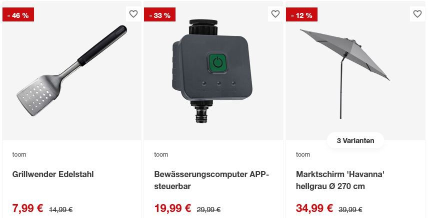 🏡 toom: Sommerschlussverkauf mit bis zu 61% Rabatt auf Garten & mehr