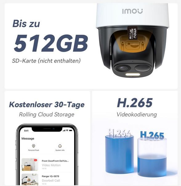 🎥 Imou 3K/5MP 360° Solar Überwachungskamera mit Panel für 69,99€ (statt 90€)