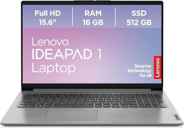 💻 Lenovo IdeaPad 1 Laptop mit 15.6 FHD, Ryzen 5, 16GB/512GB für 449,99€ (statt 568€)