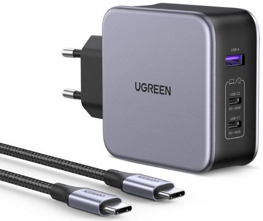 🔌 UGREEN Nexode 3 Port USB C/A Ladegerät mit 140W PD 3.1 für 49,87€ (statt 80€)