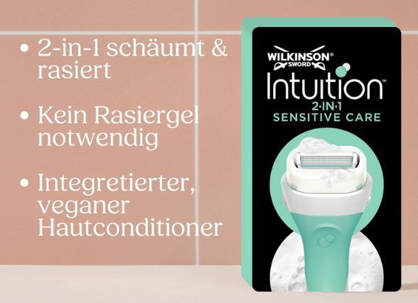 🪒 Wilkinson Sword Intuition Sensitive Care + 6 Rasierklingen ab 9,84€ (statt 17€)
