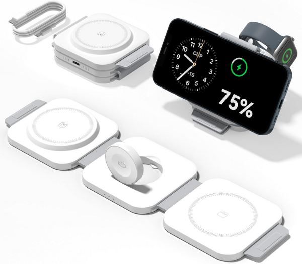 🔋EGVQCM 3 in 1 Magsafe Ladegerät mit 15W für 15€ (statt 30€)