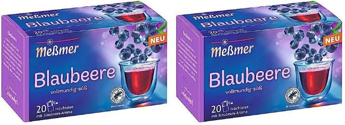 🍵 2 x 20er Pack Meßmer Blaubeere Teebeutel für 3,38€ (statt 5€)