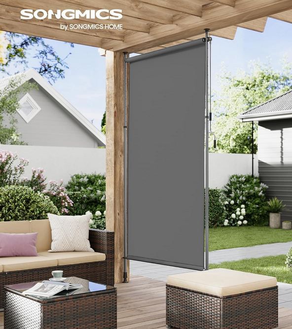 Songmics Senkrechtmarkise, höhenverstellbar, 150 x (220 300)cm für 45,59€ (statt 76€)