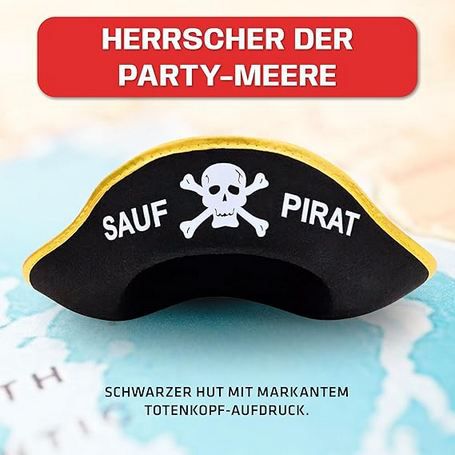 🎉 Perfekt für die Party! 🏴‍☠️ Spielferkel Sauf Pirat   Piratenhut für 12,99€