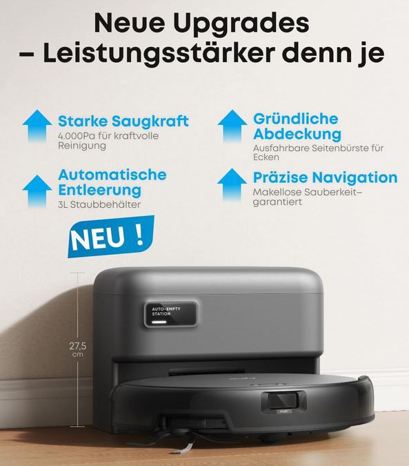 🧹 eufy C10 Saugroboter mit Absaugstation für 199€ (statt 329€)