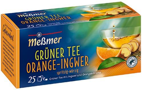 🍵 4 x 25er Pack Meßmer Grüner Tee Orange Ingwer ab 7,16€ (statt 10€)