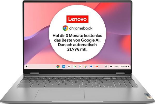 💻 Lenovo Chromebook IdeaPad Flex 3 15,6 Convertible Laptop für 289,99€ (statt 479€)
