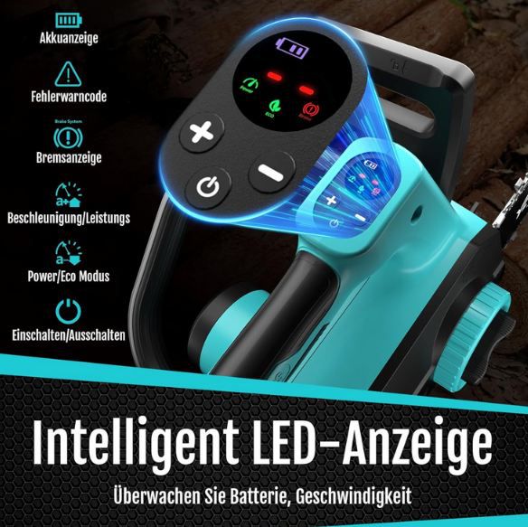 🪚 Yardcare 12 Akku Kettensäge mit LED Display für 79,99€ (statt 160€)