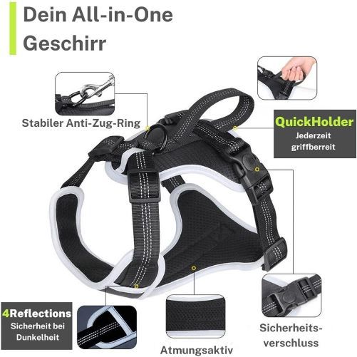 🐕‍🦺 Favvitiy Pet gepolstertes & reflektierendes Anti Zug Hundegeschirr für 9,95€ (statt 25€)