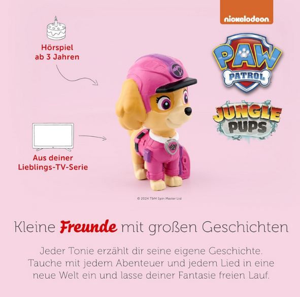 🎶 tonies Hörfiguren PAW Patrol Jungle Pups: Skye Hörspiel für 12,54€ (statt 17€)