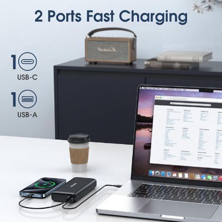 🔋 HenHot USB C & A Powerbank mit 65W, 20.000 mAh für 24,99€ (statt 50€)