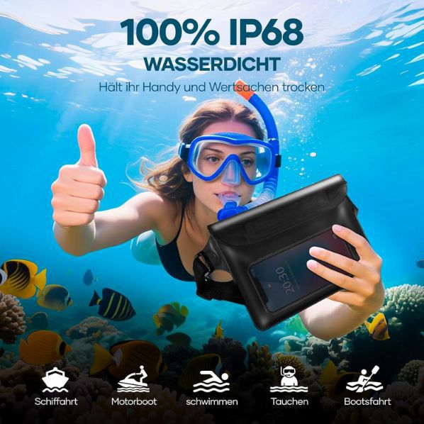🏊‍♀️ 2er Pack Crenova Wasserdichte Bauchtaschen für 6,99€ (statt 10€)