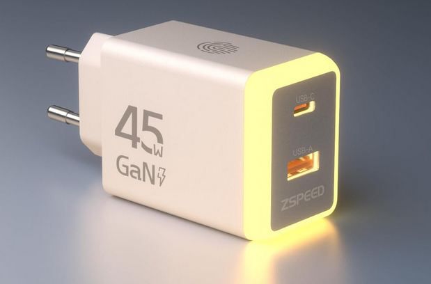 🔋 Zspeed 2 Port USB C/A Ladegerät mit Nachtlicht, 45W für 18,19€ (statt 26€)