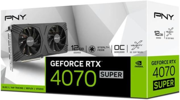 🖥️ PNY GeForce RTX 4070 SUPER 12GB Verto Overclocked Grafikkarte für 565,99€ (statt 618€)