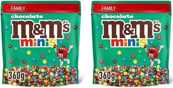 🤔 Fehler? 🍫 2er Pack M&Ms Chocolate Minis Schokolinsen, je 324g für 6,56€ (statt 10€)