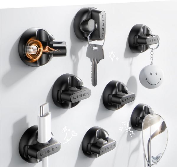 🔌 8er Pack LISEN Kabelhalter Kabelclips mit Magnet für 5,88€ (statt 13€)
