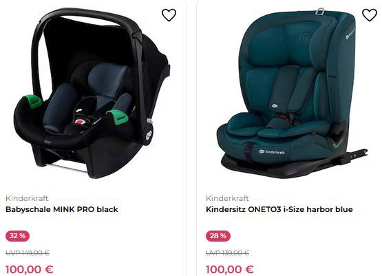 👶🏼 Babymarkt Deal Days mit stark reduzierten Babyartikeln   z.B. Kinderkraft Babyschale ab 100€ (statt 125€)