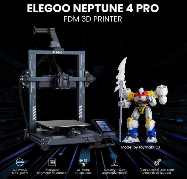 Elegoo Neptune 4 Pro FDM 3D Drucker für 209,99€ (statt 239€)