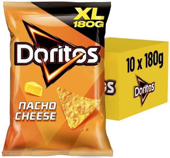 🌮 10er Pack Doritos Nacho Cheese Tortilla Nachos XL, je 180g für 19,99€ (statt 29€)