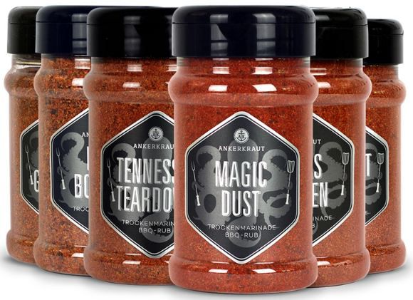 🍖 6er Pack Ankerkraut BBQ Rub Set mit 6 Streuern für 39,91€ (statt 47€)