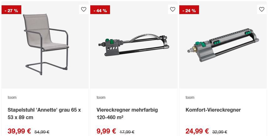 🏡 toom: Sommerschlussverkauf mit bis zu 61% Rabatt auf Garten & mehr