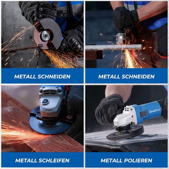 🧰 DongCheng Winkelschleifer Set mit 800W inkl. Scheiben für 29,99€ (statt 50€)