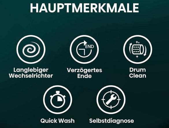 🫧 Hisense WF1Q8041BW Waschmaschine mit Dampffunktion, 8KG für 309€ (statt 380€)