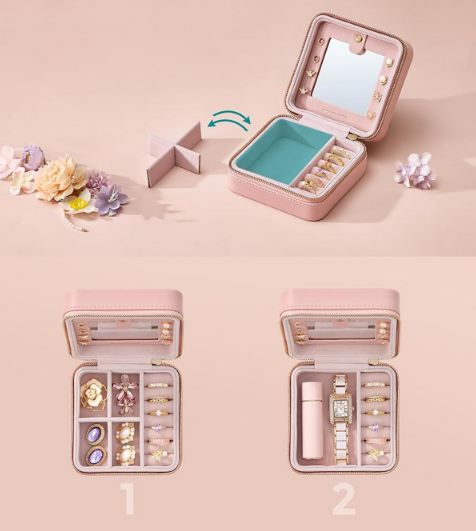 💍 Songmics Reise Schmuckkästchen mit Spiegel für 7,99€ (statt 11€)