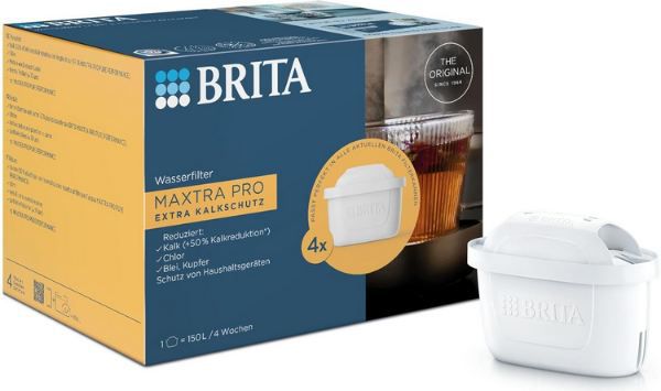 🚰 4er Pack Brita Maxtra Pro Extra Kalkschutz Filter Kartuschen ab 18,99€ (statt 25€)