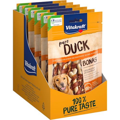 🐕 8x Vitakraft Pure Duck Bonas Hundeleckerli für 7,37€ (statt 14€)