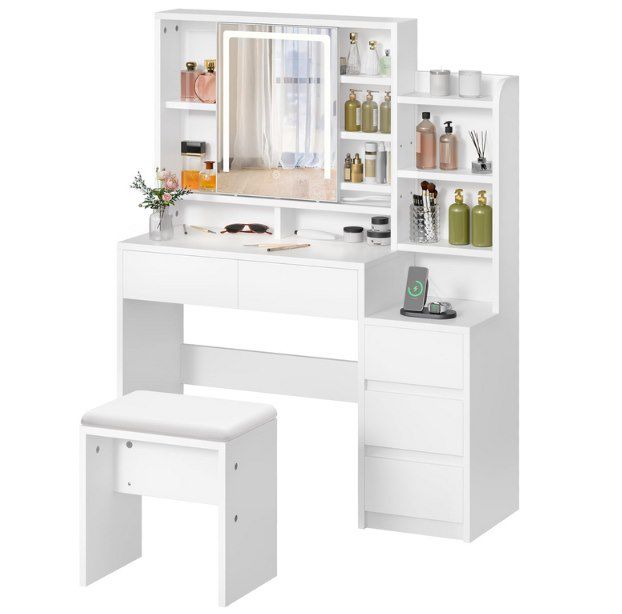 YITAHOME Schminktisch mit Spiegel & LED-Beleuchtung für 135,79€ (statt 166€)