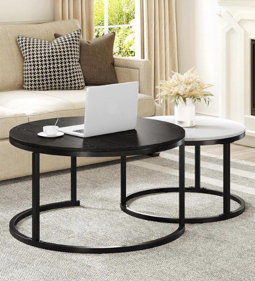 2er Set YITAHOME Couchtisch mit Metallrahmen für 74,99€ (statt 100€)