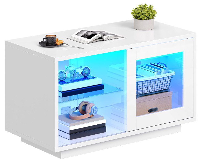YITAHOME Hochlangz Couchtisch mit LED Beleuchtung für 53,19€ (statt 66€)