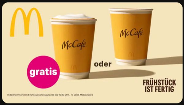 Magenta Moments: Bei Mc Donalds Cafe oder Cappuccino gratis