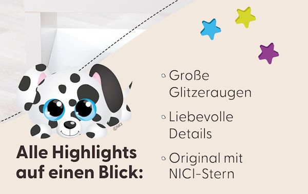 👀 Nici Glubschis Dalmatiner Dotti für 6,99€ (statt 12€)