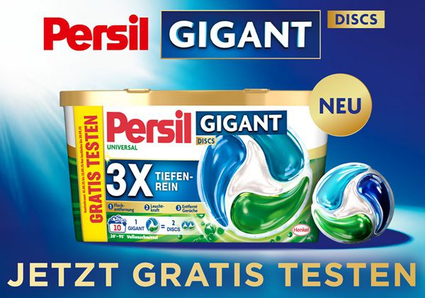 Persil Gigant Discs gratis ausprobieren
