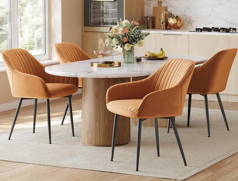 🪑 Songmics Esszimmerstuhl mit Armlehnen, bis 110kg für 49,99€ (statt 70€)