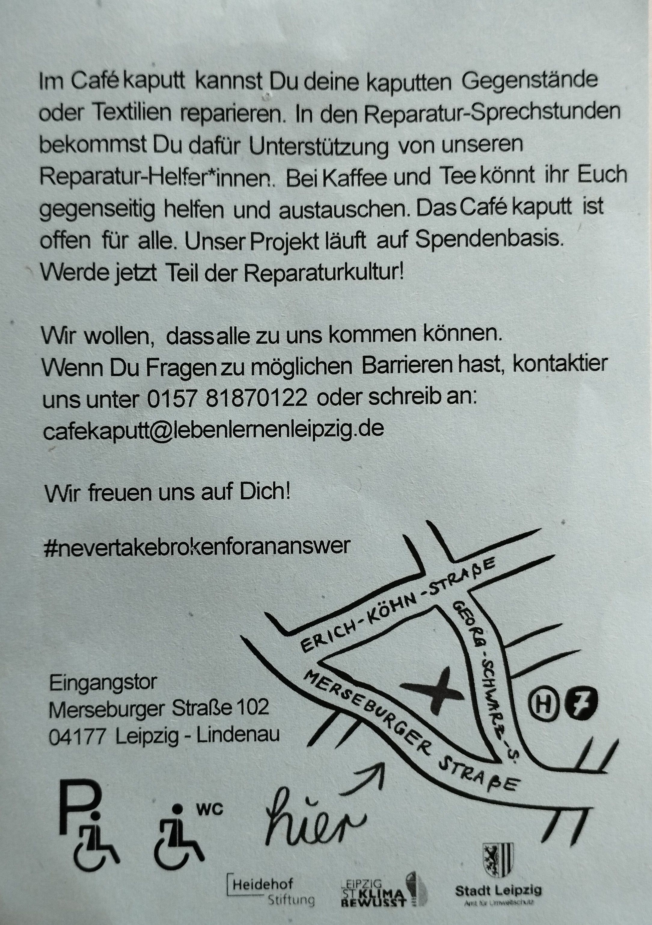Café kaputt in Leipzig