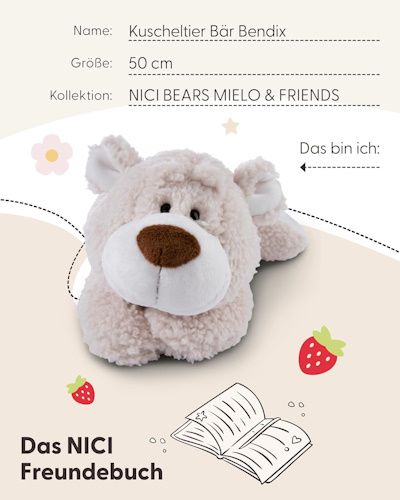 🧸 NICI Kuscheltier Bär Bendix 50cm für 14,84€ (statt 25€)