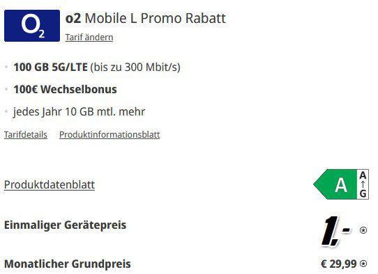 📱 Honor 400 Pro (512 GB) für 1€ + o2 Allnet 100GB für 29,99€ mtl + 100€ Bonus