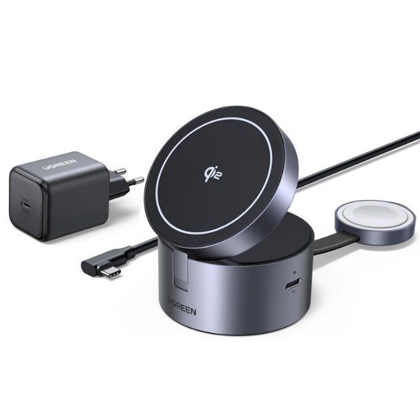 UGREEN MagFlow 15W Qi2 3in1 Ladestation für 64,99€ (statt 80€)